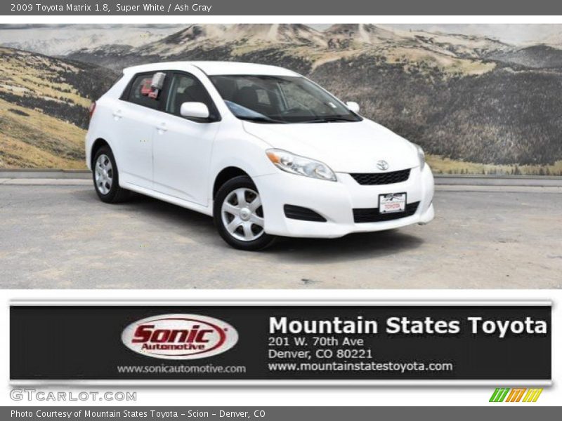Super White / Ash Gray 2009 Toyota Matrix 1.8