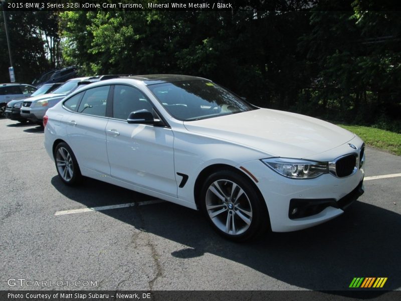 Mineral White Metallic / Black 2015 BMW 3 Series 328i xDrive Gran Turismo