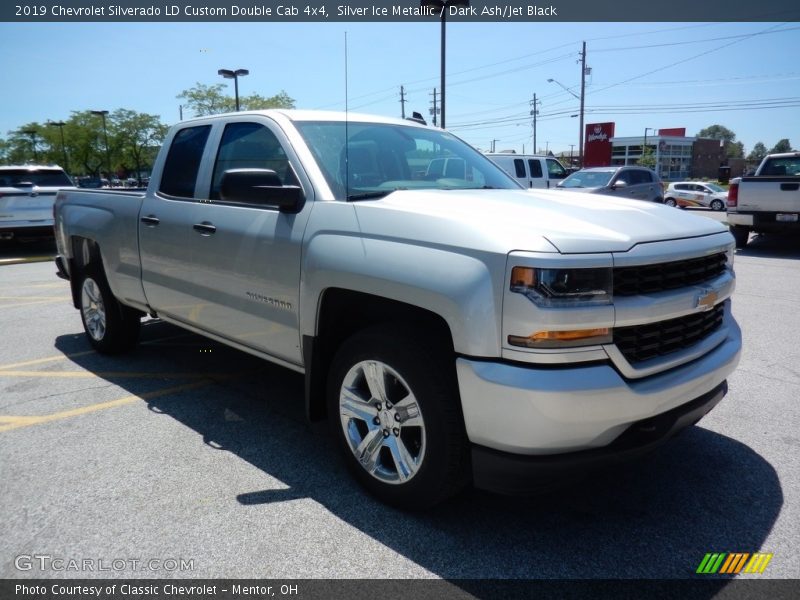 Silver Ice Metallic / Dark Ash/Jet Black 2019 Chevrolet Silverado LD Custom Double Cab 4x4