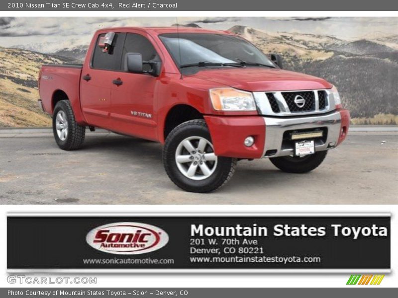 Red Alert / Charcoal 2010 Nissan Titan SE Crew Cab 4x4