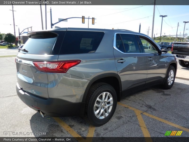 Satin Steel Metallic / Jet Black 2019 Chevrolet Traverse LS AWD