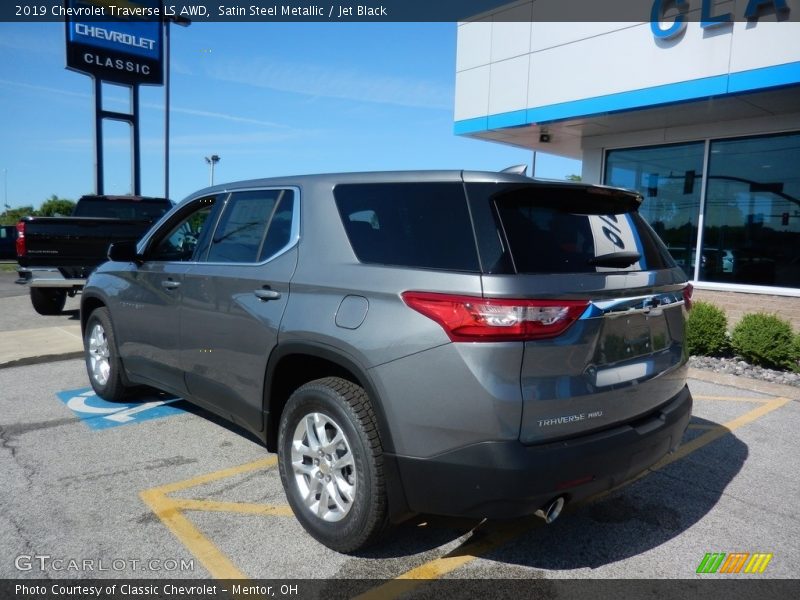Satin Steel Metallic / Jet Black 2019 Chevrolet Traverse LS AWD