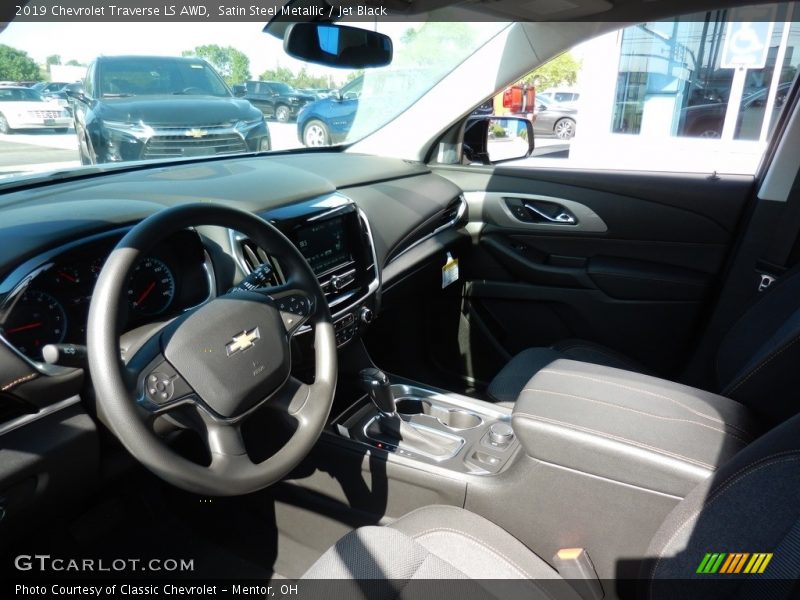 Satin Steel Metallic / Jet Black 2019 Chevrolet Traverse LS AWD
