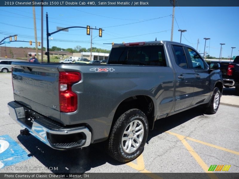 Satin Steel Metallic / Jet Black 2019 Chevrolet Silverado 1500 LT Double Cab 4WD