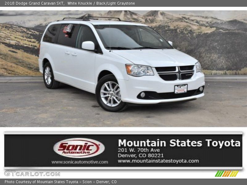 White Knuckle / Black/Light Graystone 2018 Dodge Grand Caravan SXT