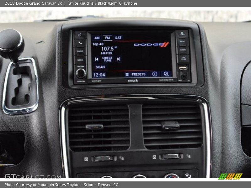 White Knuckle / Black/Light Graystone 2018 Dodge Grand Caravan SXT