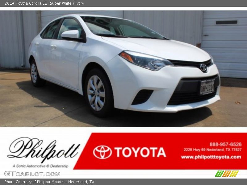 Super White / Ivory 2014 Toyota Corolla LE