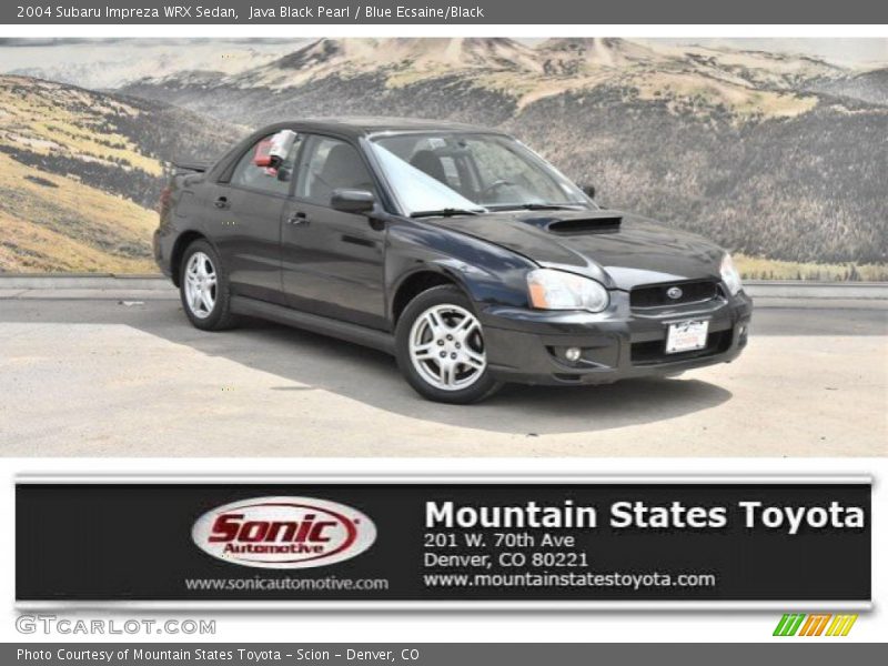 Java Black Pearl / Blue Ecsaine/Black 2004 Subaru Impreza WRX Sedan
