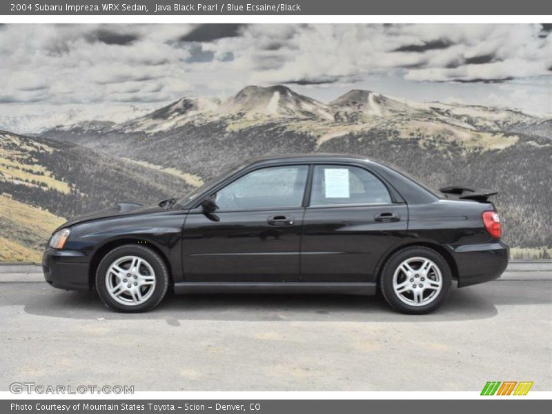 Java Black Pearl / Blue Ecsaine/Black 2004 Subaru Impreza WRX Sedan