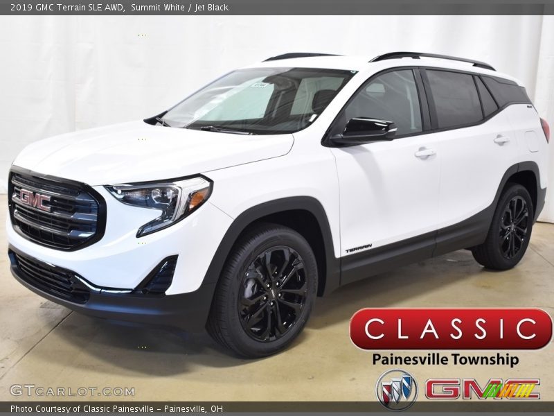 Summit White / Jet Black 2019 GMC Terrain SLE AWD