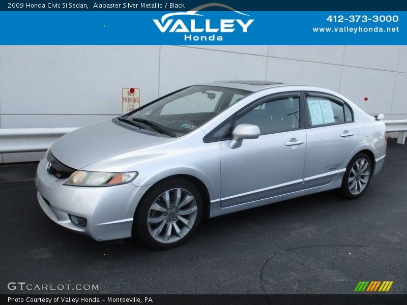Alabaster Silver Metallic / Black 2009 Honda Civic Si Sedan