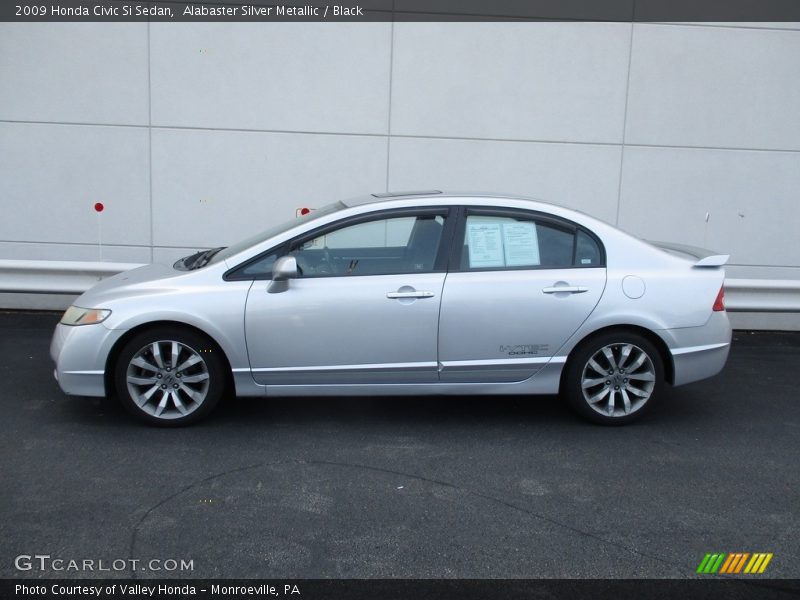 Alabaster Silver Metallic / Black 2009 Honda Civic Si Sedan