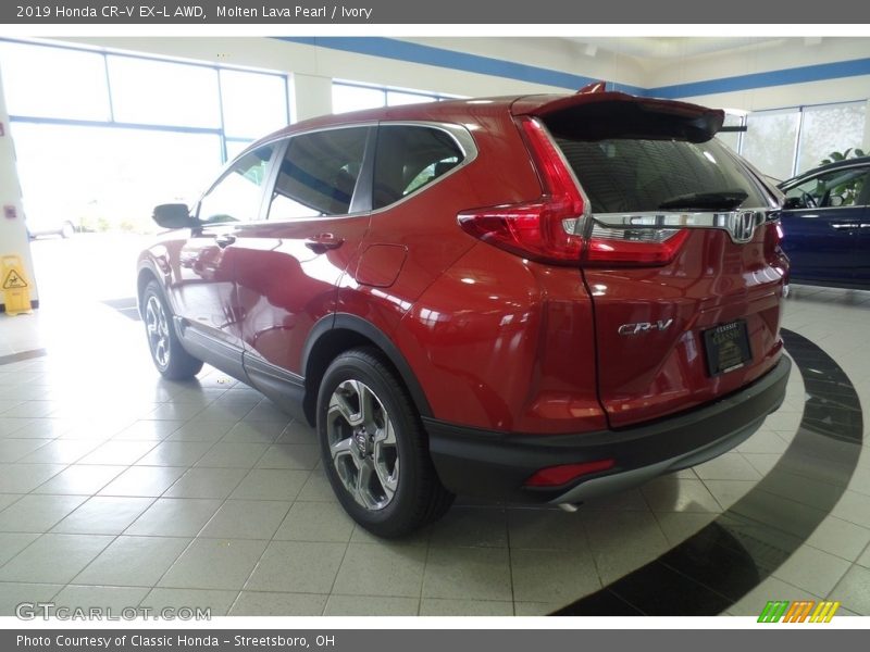 Molten Lava Pearl / Ivory 2019 Honda CR-V EX-L AWD