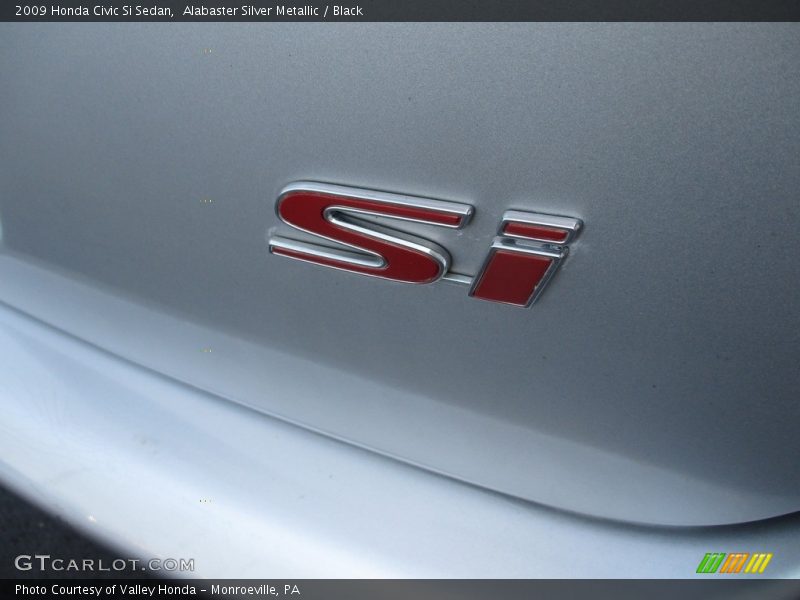 Alabaster Silver Metallic / Black 2009 Honda Civic Si Sedan