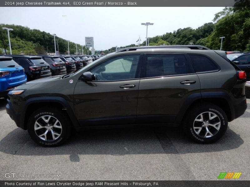 ECO Green Pearl / Morocco - Black 2014 Jeep Cherokee Trailhawk 4x4