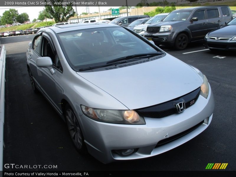 Alabaster Silver Metallic / Black 2009 Honda Civic Si Sedan