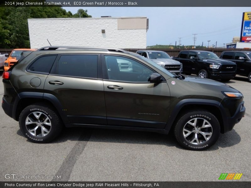 ECO Green Pearl / Morocco - Black 2014 Jeep Cherokee Trailhawk 4x4