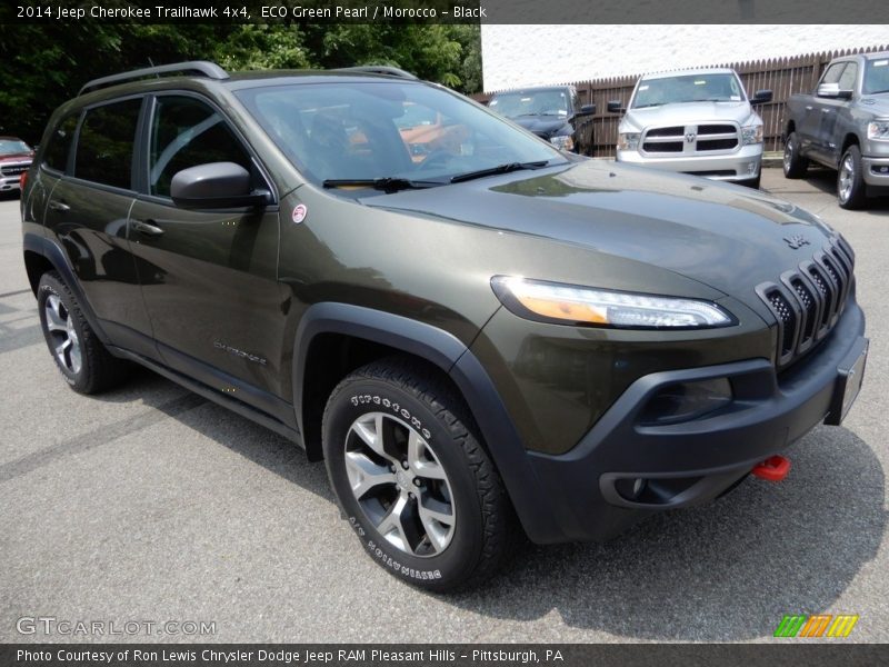 ECO Green Pearl / Morocco - Black 2014 Jeep Cherokee Trailhawk 4x4