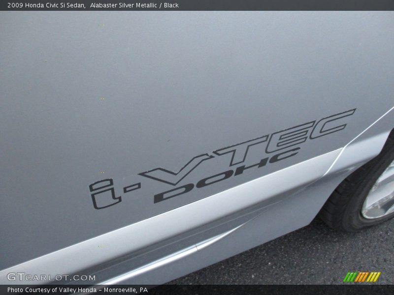 Alabaster Silver Metallic / Black 2009 Honda Civic Si Sedan