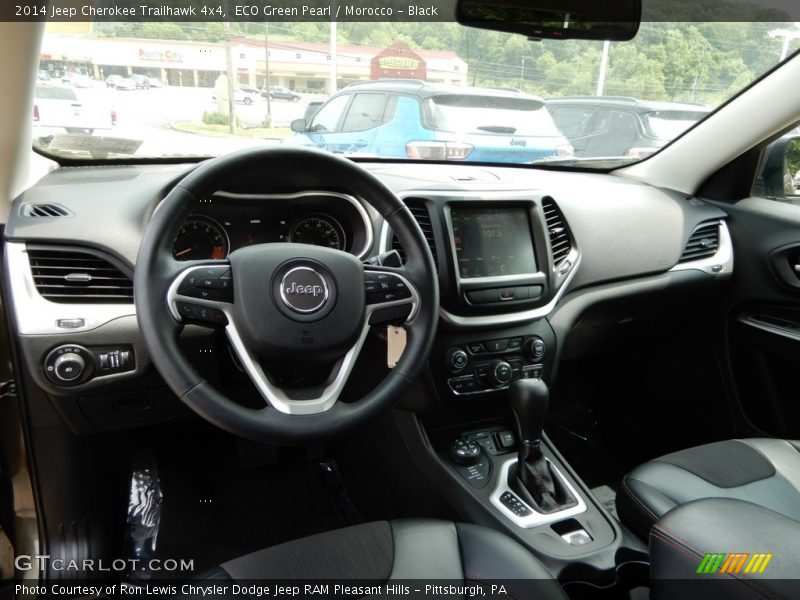 ECO Green Pearl / Morocco - Black 2014 Jeep Cherokee Trailhawk 4x4