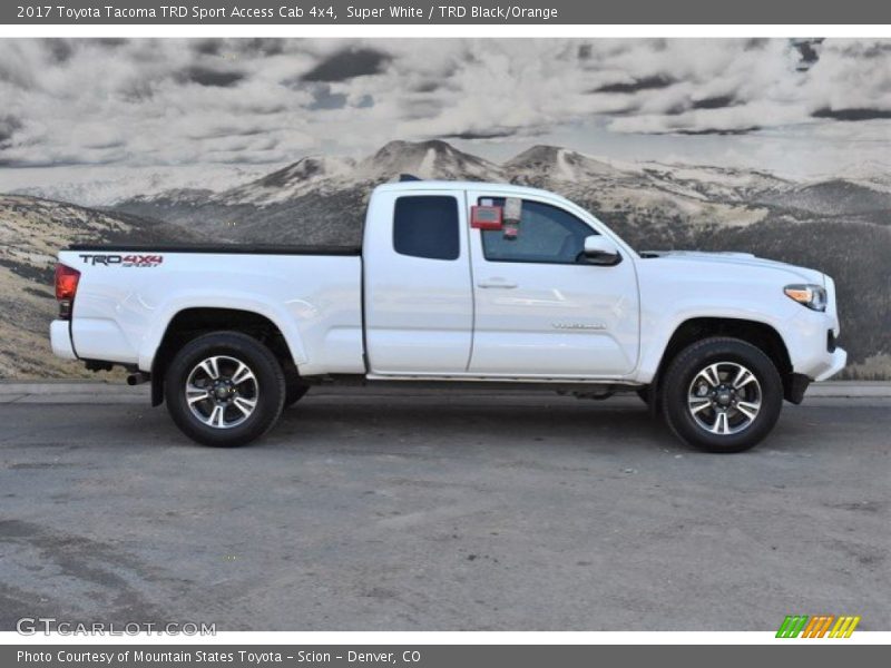 Super White / TRD Black/Orange 2017 Toyota Tacoma TRD Sport Access Cab 4x4