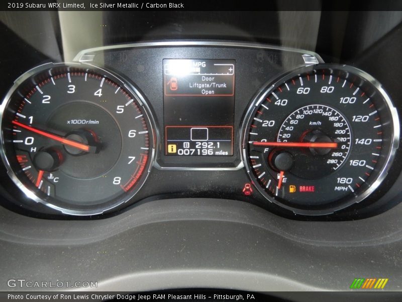  2019 WRX Limited Limited Gauges