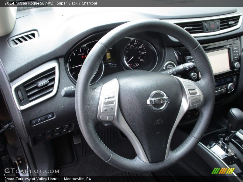 Super Black / Charcoal 2014 Nissan Rogue SL AWD
