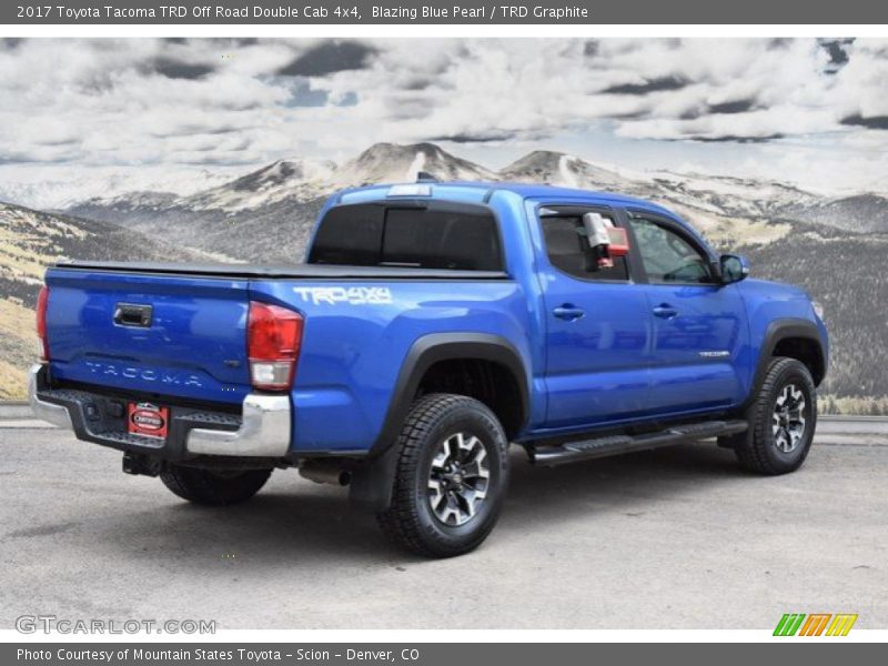 Blazing Blue Pearl / TRD Graphite 2017 Toyota Tacoma TRD Off Road Double Cab 4x4