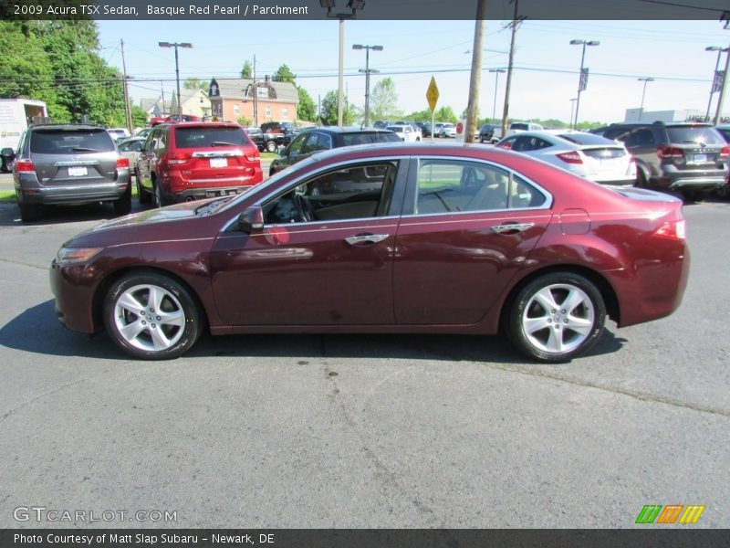 Basque Red Pearl / Parchment 2009 Acura TSX Sedan