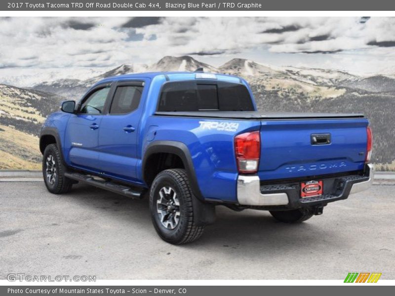 Blazing Blue Pearl / TRD Graphite 2017 Toyota Tacoma TRD Off Road Double Cab 4x4