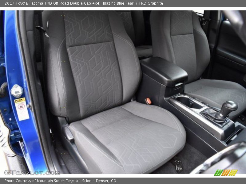 Blazing Blue Pearl / TRD Graphite 2017 Toyota Tacoma TRD Off Road Double Cab 4x4