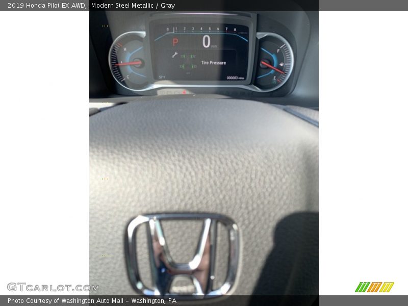 Modern Steel Metallic / Gray 2019 Honda Pilot EX AWD