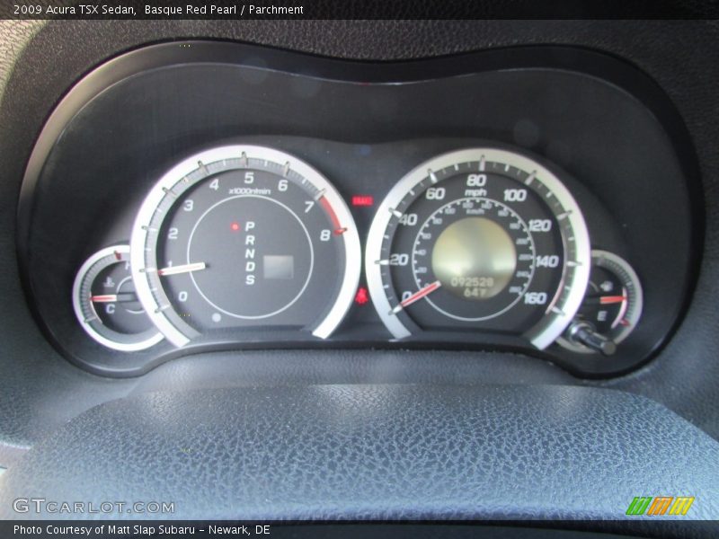 Basque Red Pearl / Parchment 2009 Acura TSX Sedan