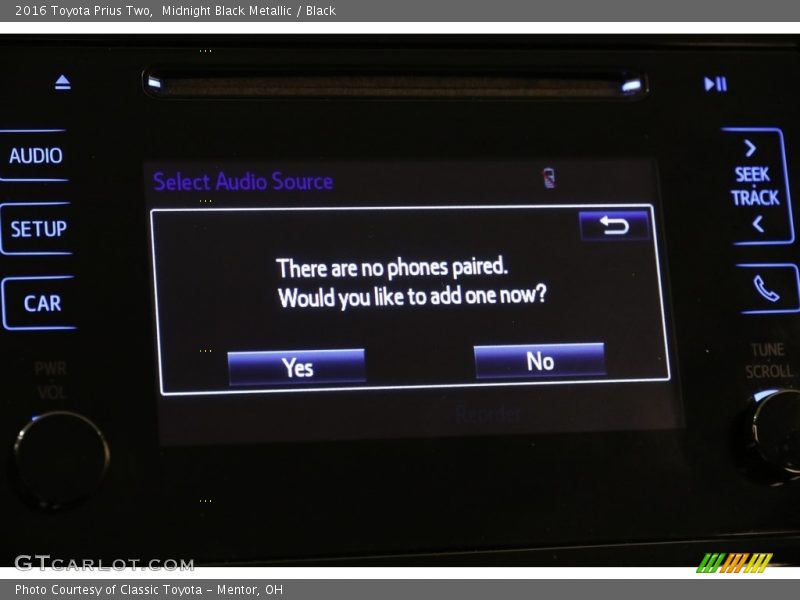 Midnight Black Metallic / Black 2016 Toyota Prius Two