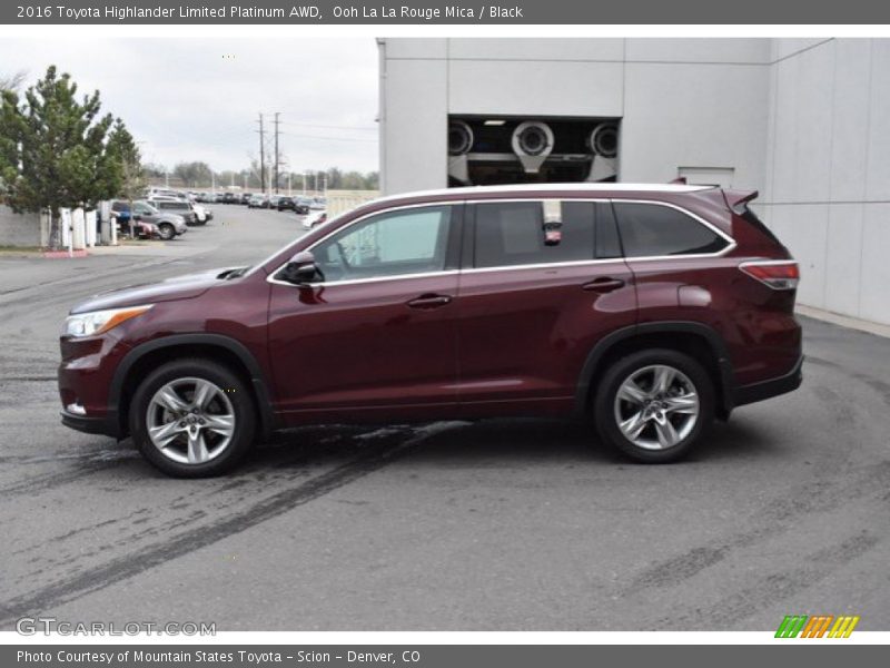 Ooh La La Rouge Mica / Black 2016 Toyota Highlander Limited Platinum AWD