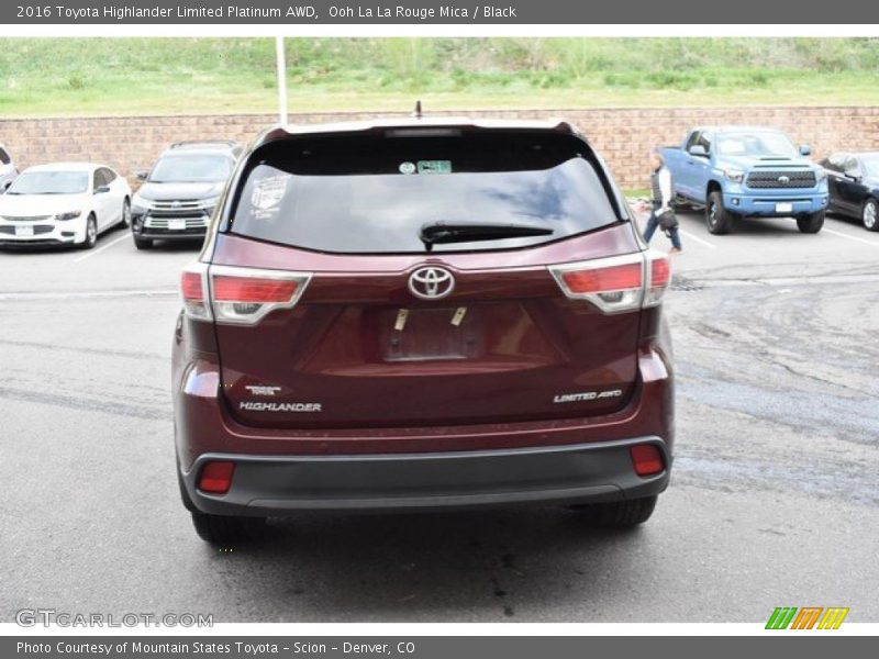 Ooh La La Rouge Mica / Black 2016 Toyota Highlander Limited Platinum AWD