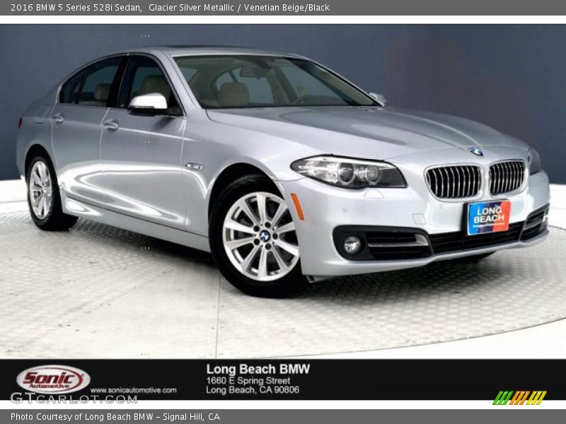 Glacier Silver Metallic / Venetian Beige/Black 2016 BMW 5 Series 528i Sedan