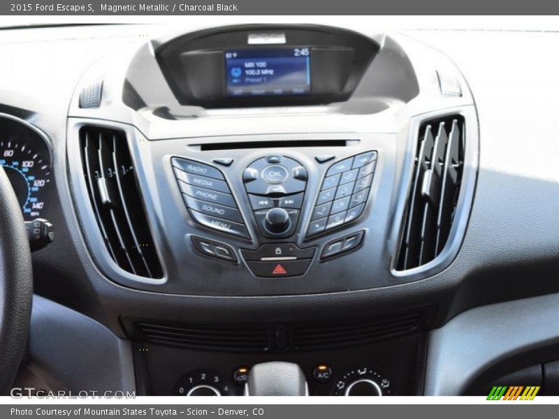 Magnetic Metallic / Charcoal Black 2015 Ford Escape S