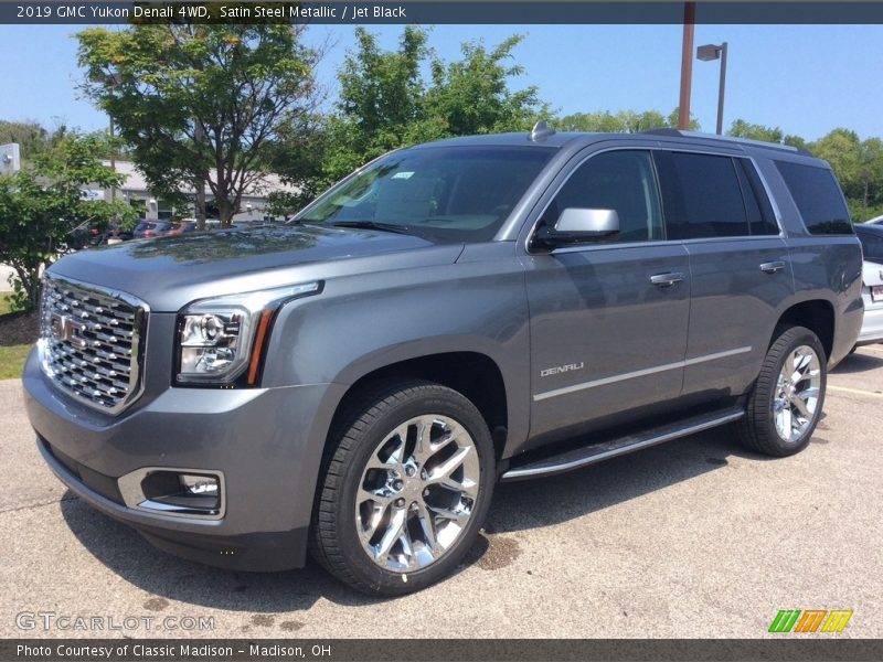 Satin Steel Metallic / Jet Black 2019 GMC Yukon Denali 4WD