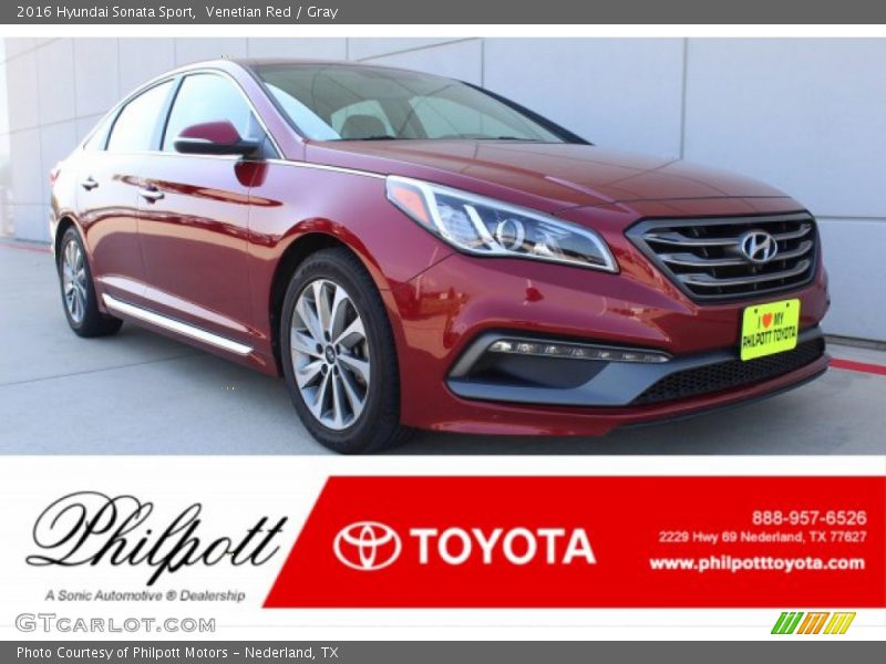 Venetian Red / Gray 2016 Hyundai Sonata Sport