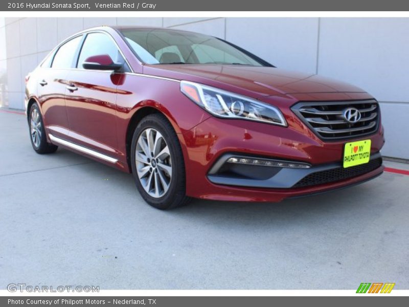 Venetian Red / Gray 2016 Hyundai Sonata Sport