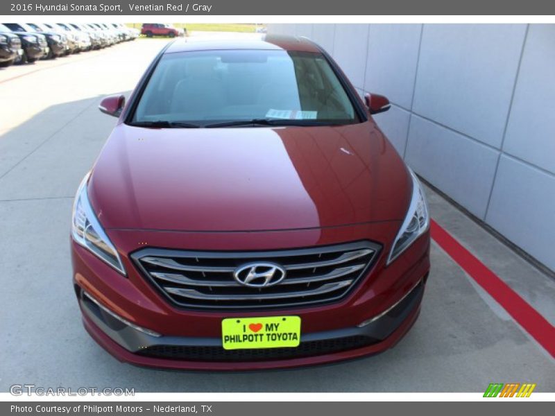 Venetian Red / Gray 2016 Hyundai Sonata Sport