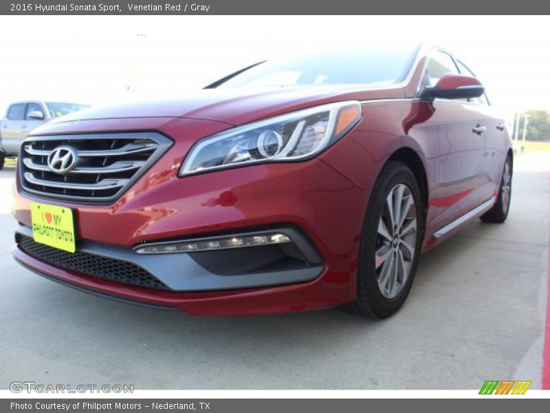 Venetian Red / Gray 2016 Hyundai Sonata Sport