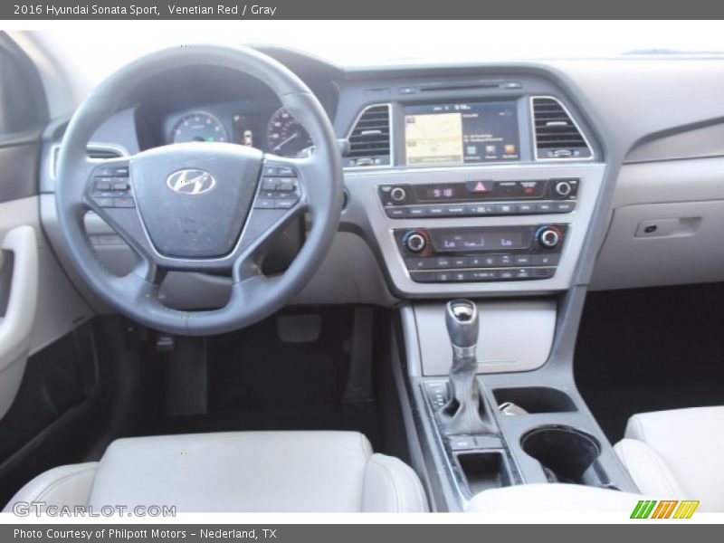 Venetian Red / Gray 2016 Hyundai Sonata Sport