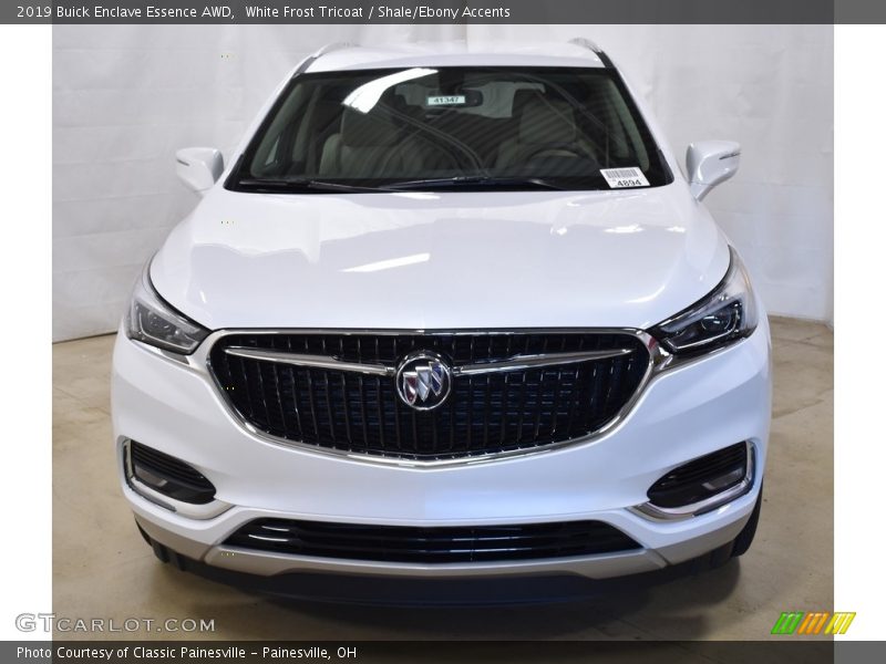 White Frost Tricoat / Shale/Ebony Accents 2019 Buick Enclave Essence AWD