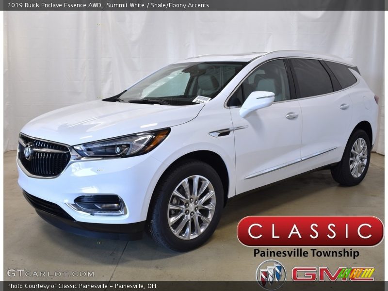 Summit White / Shale/Ebony Accents 2019 Buick Enclave Essence AWD