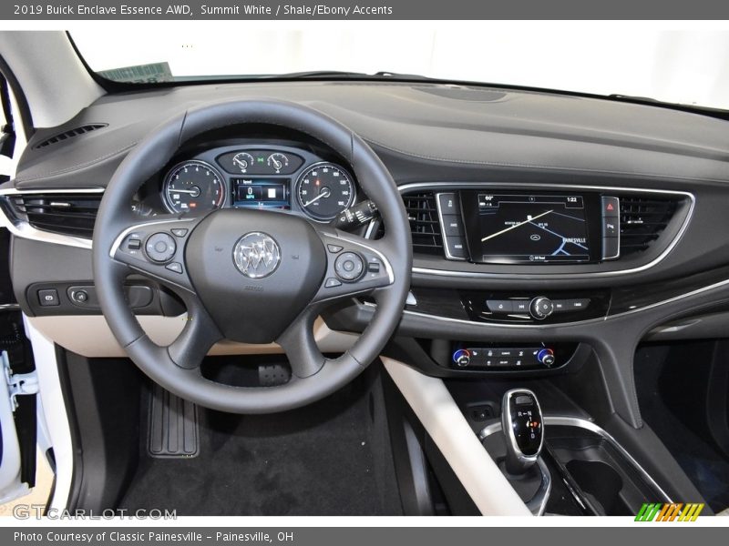 Summit White / Shale/Ebony Accents 2019 Buick Enclave Essence AWD