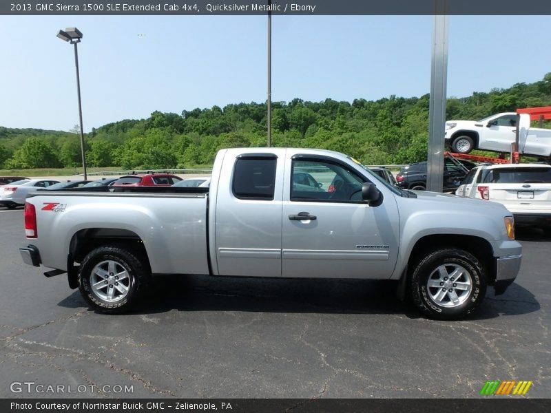 Quicksilver Metallic / Ebony 2013 GMC Sierra 1500 SLE Extended Cab 4x4