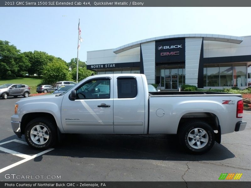 Quicksilver Metallic / Ebony 2013 GMC Sierra 1500 SLE Extended Cab 4x4