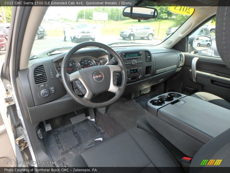 Quicksilver Metallic / Ebony 2013 GMC Sierra 1500 SLE Extended Cab 4x4